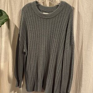 Aerie Charcoal Ribbed Men's Crewneck Sweater